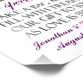 Welkom bij de Cookie Buffet Wedding Sign - Plum Foto Afdruk (Hoek)