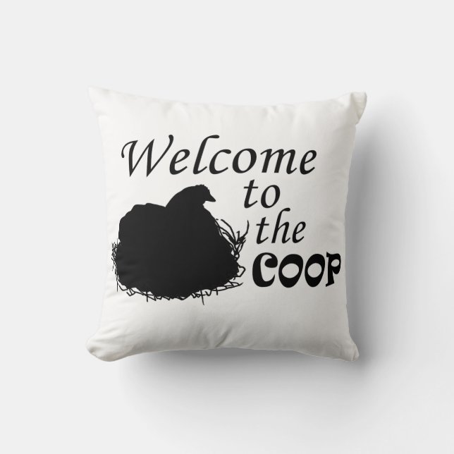 Welkom bij de Coop Kussen (Voorkant)