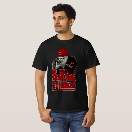 "Welkom bij de CREEPSHOW-boyz in de kap" T-shirt (Voorkant volledig)