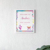 Welkom bij de Cute Butterfly Baby Shower Poster