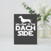 Welkom bij de Dachshund kant Briefkaart (Staand voorkant)