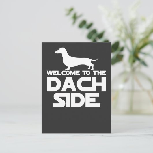 Welkom bij de Dachshund kant Feestdagenkaart (Staand voorkant)