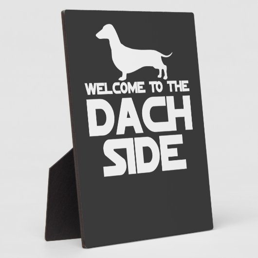 Welkom bij de Dachshund kant Fotoplaat (Zijkant)