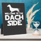 Welkom bij de Dachshund kant Fotoplaat (Zijkant)