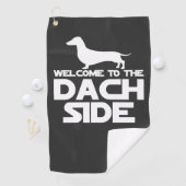Welkom bij de Dachshund kant Golfhanddoek (Insitu)
