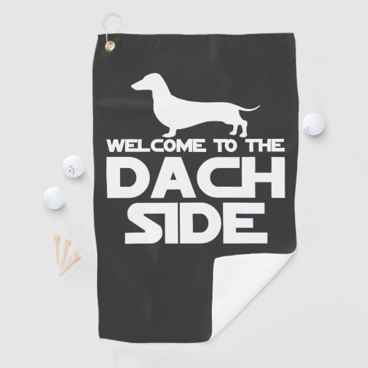 Welkom bij de Dachshund kant Golfhanddoek (Insitu)