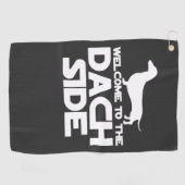 Welkom bij de Dachshund kant Golfhanddoek (Horizontaal)