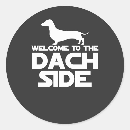 Welkom bij de Dachshund kant Ronde Sticker (Voorkant)