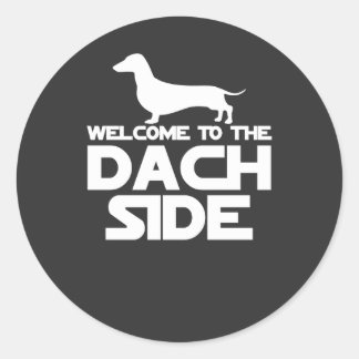 Welkom bij de Dachshund kant Ronde Sticker