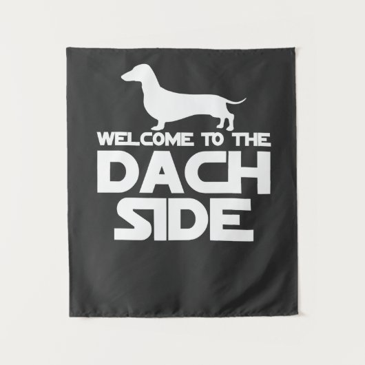 Welkom bij de Dachshund kant Wandkleed (Voorkant)