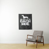 Welkom bij de Dachshund kant Wandkleed (In situ)