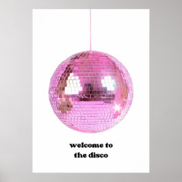 Welkom bij de disco poster