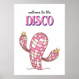Welkom bij de disco poster