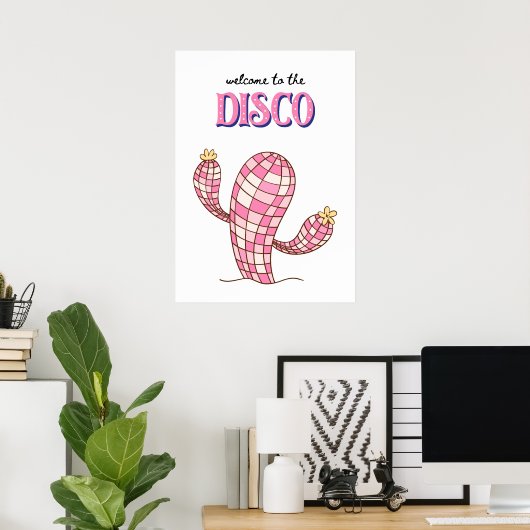 Welkom bij de disco poster (Thuiskantoor)