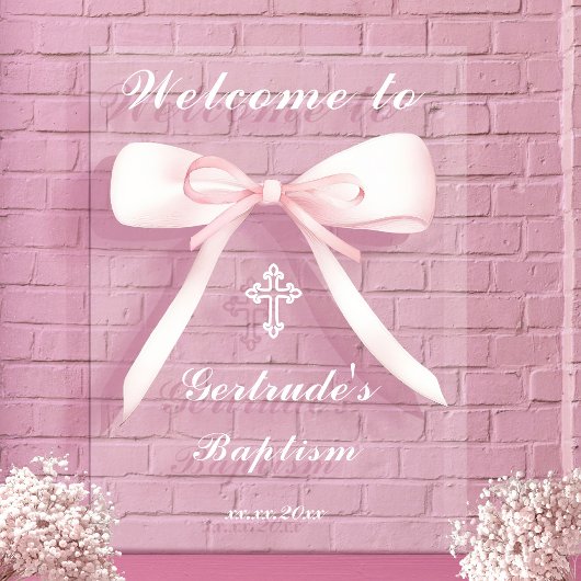 Welkom bij de doop acryl bord