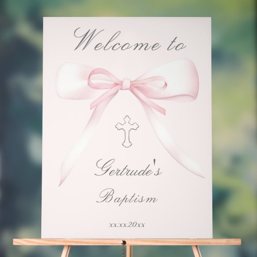 welkom bij de doop acryl bord (Neutraal)