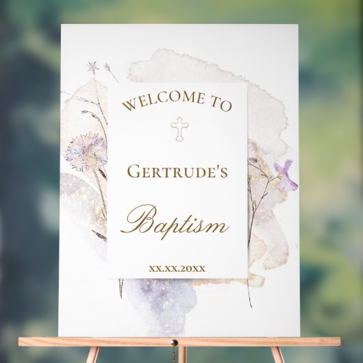 Welkom bij de doop acryl bord (Neutraal)