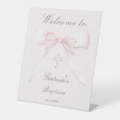 Welkom bij de doop reclamebord met voetstuk (Voorkant)