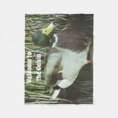 Welkom bij de eendenhut Mallard watervogel Fleece Deken (Voorkant)