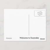 Welkom bij de Escanaba-postkaarten Briefkaart (Achterkant)