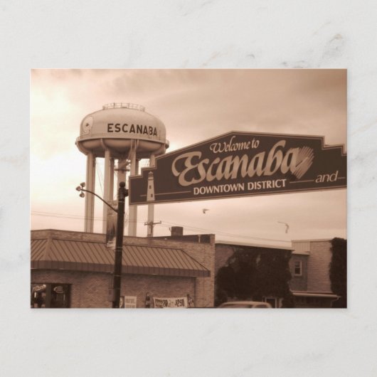 Welkom bij de Escanaba-postkaarten Briefkaart (Voorkant)