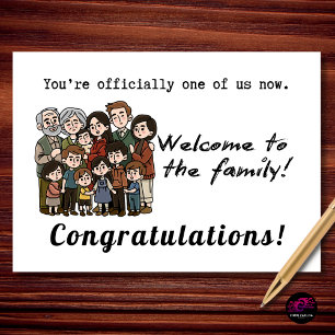 Welkom bij de Familie Betrokken Felicitaties Kaart