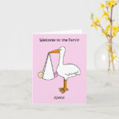 Welkom bij de familie nicht kaart (Gele Bloem)