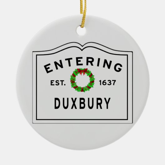 Welkom bij de Feestdagen in Duxbury Keramisch Ornament (Voorkant)