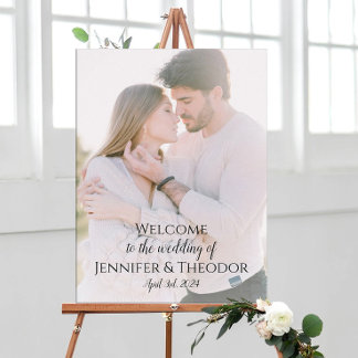 Welkom bij de fotobruiloft, volledig aanpasbaar poster
