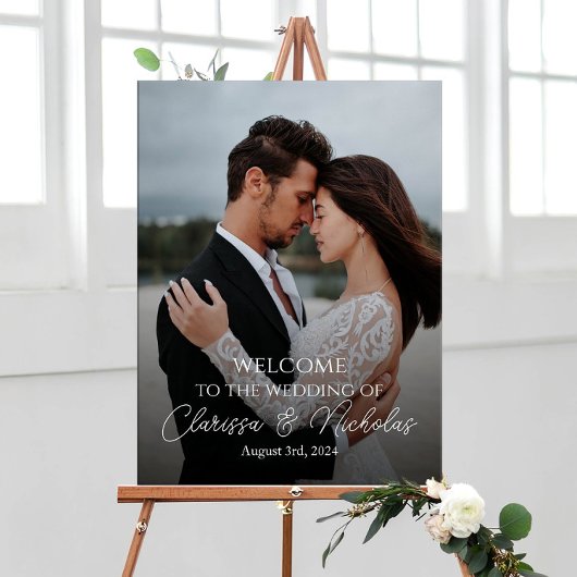 Welkom bij de fotobruiloft, volledig aanpasbaar poster
