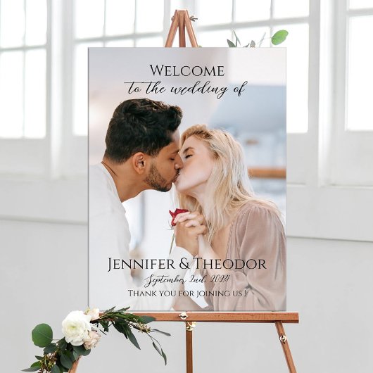 Welkom bij de fotobruiloft, volledig aanpasbaar poster
