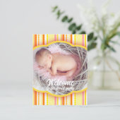 Welkom bij de fotouitnodigingskaart van het wereld kaart (Staand voorkant)