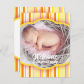 Welkom bij de fotouitnodigingskaart van het wereld kaart (Voorkant / Achterkant)