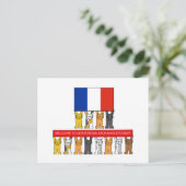 Welkom bij de Franse deviezenstudent Briefkaart (Staand voorkant)