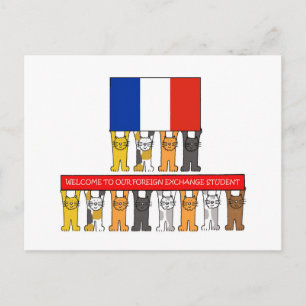 Welkom bij de Franse deviezenstudent Briefkaart