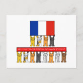 Welkom bij de Franse deviezenstudent Briefkaart (Voorkant)