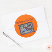 Welkom bij de freakshow sticker (Envelop)