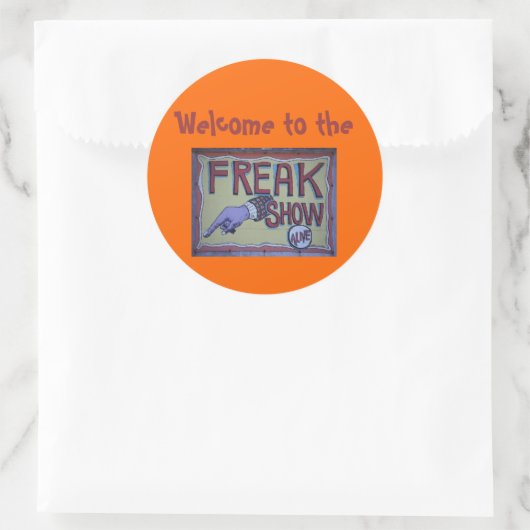 Welkom bij de freakshow sticker (Tas)