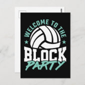 Welkom bij de Funny Volleyball van de Blokpartij Briefkaart (Voorkant / Achterkant)