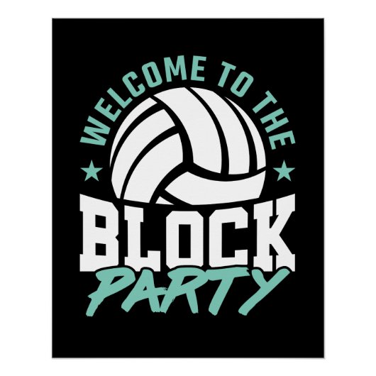 Welkom bij de Funny Volleyball van de Blokpartij Perfect Poster (Voorkant)