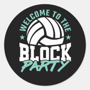 Welkom bij de Funny Volleyball van de Blokpartij Ronde Sticker