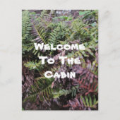 Welkom bij de gasten Cabin Ferns Photo Forest Plan Briefkaart (Voorkant)
