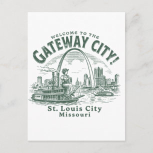 Welkom bij de Gateway City St. Louis City Missouri Briefkaart