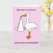 Welkom bij de geweldige kleindochter van de famili kaart (Gele Bloem)