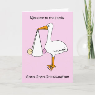 Welkom bij de geweldige kleindochter van de famili kaart