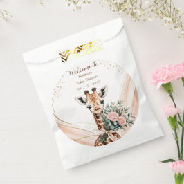 Welkom bij de Giraffe Baby Shower Bloemensafari Bedankzakje