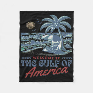 Welkom bij de Golf Retro Beach Golf van Amerika Fleece Deken