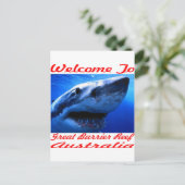 Welkom bij de Great Barrier Reef Shark Briefkaart (Staand voorkant)