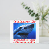 Welkom bij de Great Barrier Reef Shark Briefkaart (Staand voorkant)