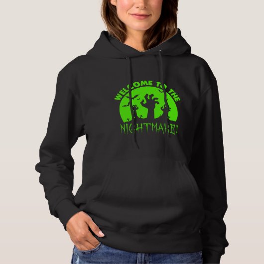 Welkom bij de groene halloween van Nightmare Hoodie (Voorkant)